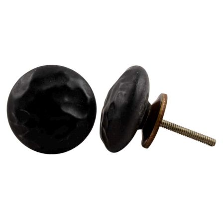 Black Solid Flat Drawer Knob